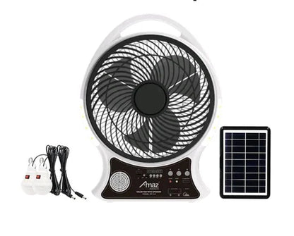 ABANICO RECARGABLE 14" SOLAR CON ALTAVOZ